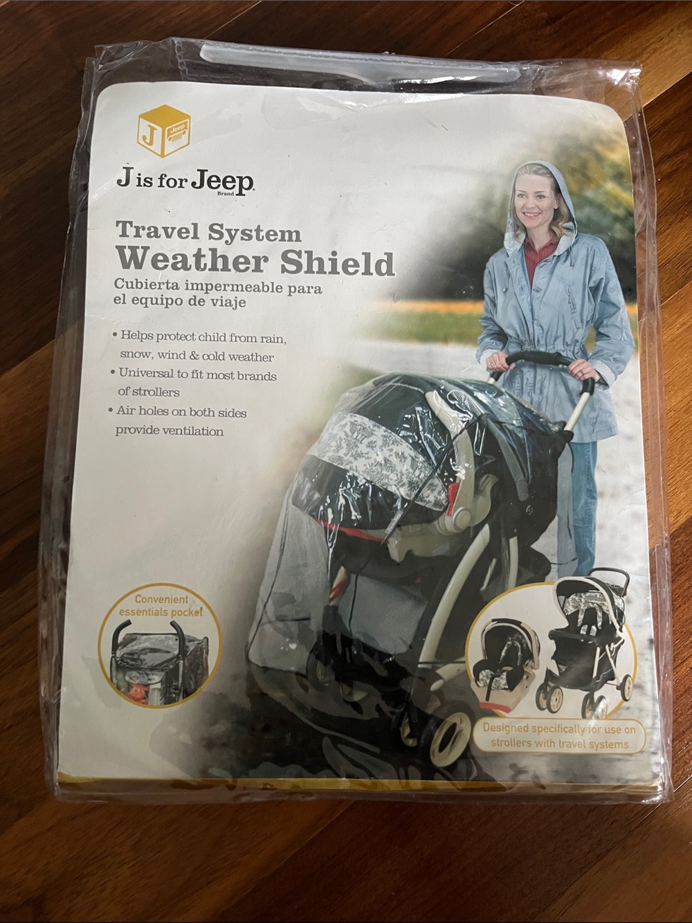 Travel System Weather Shield - Clear with Gray Trim